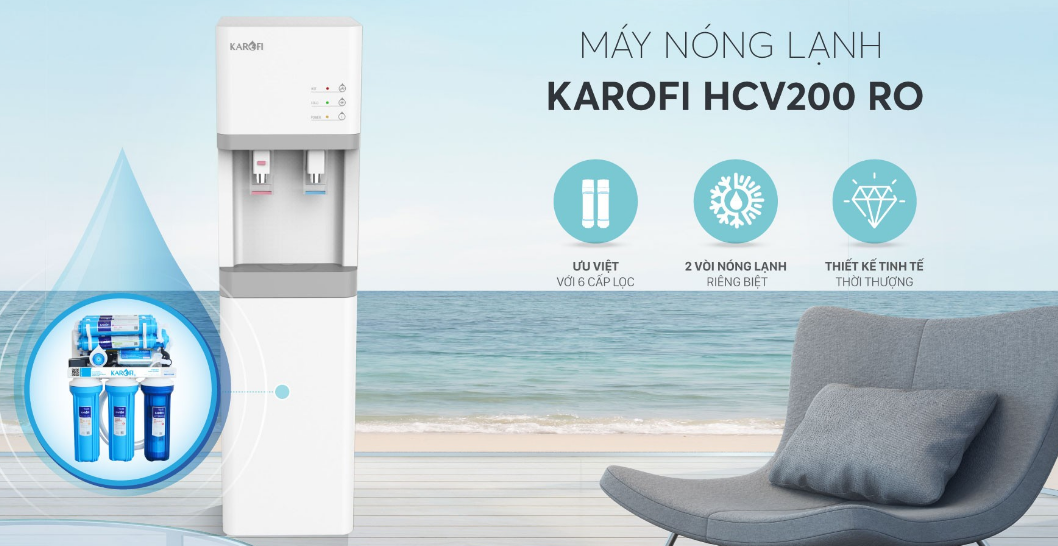 Đại lý máy lọc nước nóng lạnh Karofi HCV200RO tại TP Vinh, Nghệ An 1