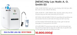 Đại lý bán máy lọc nước A. O. Smith E3 tại TP Vinh, Nghệ An giá tốt nhất