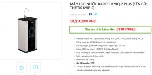 Đại lý bán máy lọc nước Karofi K9IQ-2 Plus tại TP Vinh, Nghệ An giá tốt nhất