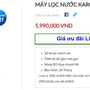 Đại lý bán máy lọc nước Karofi KAQ-U03 tại TP Vinh, Nghệ An giá tốt nhất 1