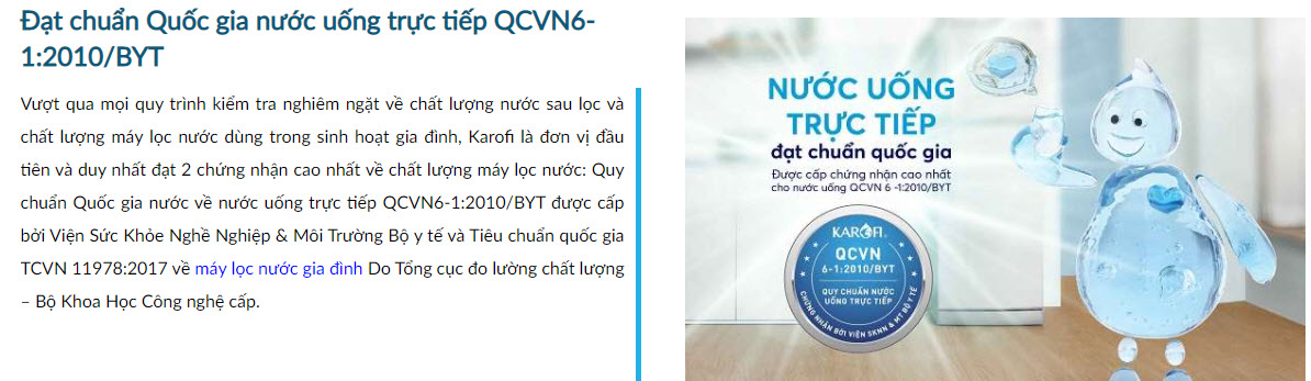 Đại lý bán máy lọc nước Karofi KT-KT80 tại TP Vinh, Nghệ An giá tốt nhất 3