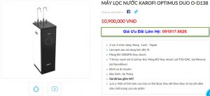 Đại lý bán máy lọc nước Karofi Optimus Duo O-D138 tại TP Vinh, Nghệ An giá tốt nhất 1