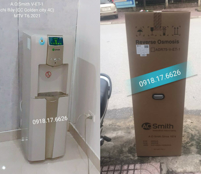 T6/2020: Lắp đặt máy lọc nước nóng lạnh AO Smith tại nhà Chị Bảy- CC Golden City