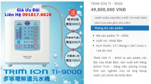 Đại lý máy điện giải ion kiềm Trim ION TI - 9000 tại TP Vinh, Nghệ An 3